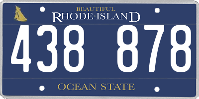 RI license plate 438878