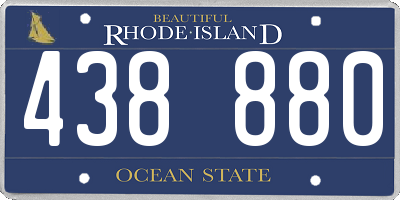 RI license plate 438880