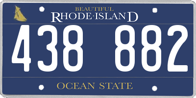 RI license plate 438882