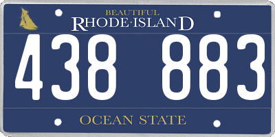 RI license plate 438883