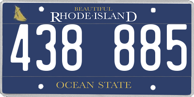 RI license plate 438885