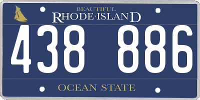 RI license plate 438886