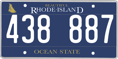 RI license plate 438887