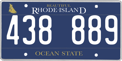 RI license plate 438889