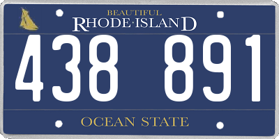 RI license plate 438891