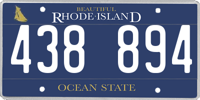 RI license plate 438894