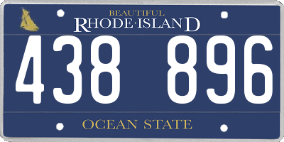 RI license plate 438896