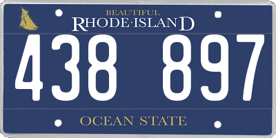RI license plate 438897