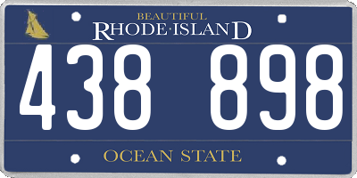 RI license plate 438898