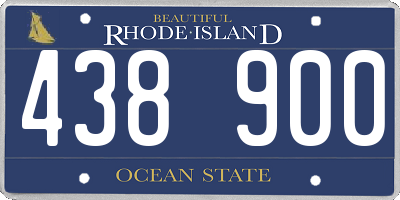 RI license plate 438900