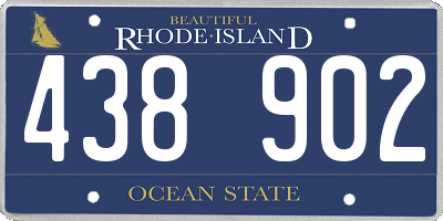 RI license plate 438902