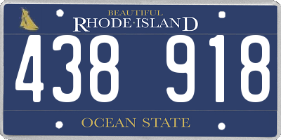 RI license plate 438918