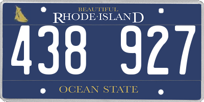RI license plate 438927