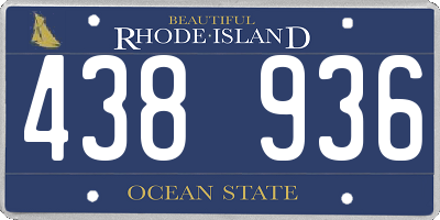 RI license plate 438936