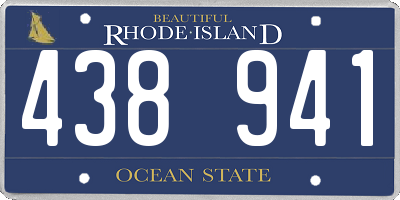 RI license plate 438941