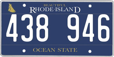 RI license plate 438946