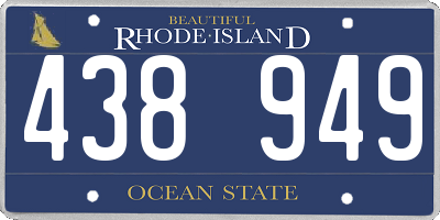 RI license plate 438949