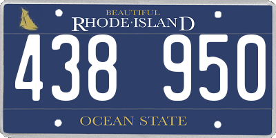 RI license plate 438950