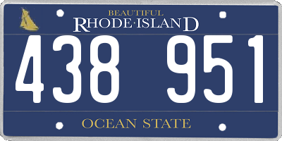 RI license plate 438951