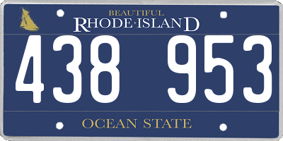 RI license plate 438953