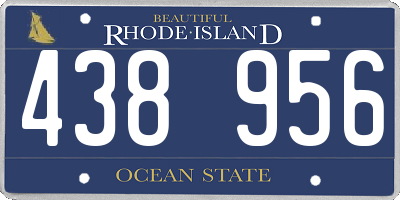 RI license plate 438956
