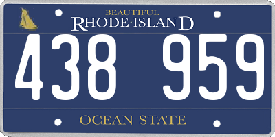 RI license plate 438959