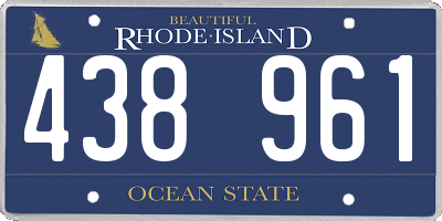 RI license plate 438961