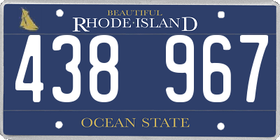 RI license plate 438967