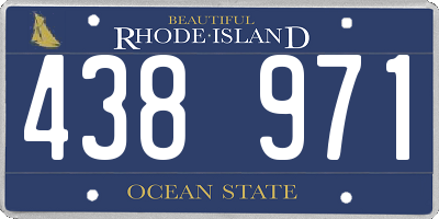 RI license plate 438971