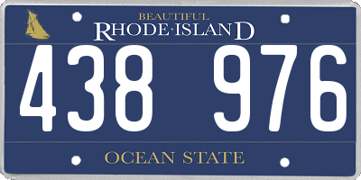RI license plate 438976
