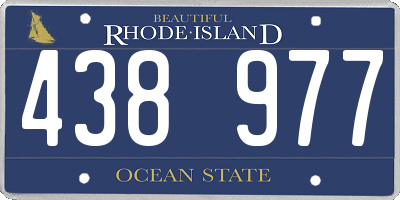 RI license plate 438977