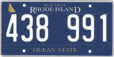 RI license plate 438991