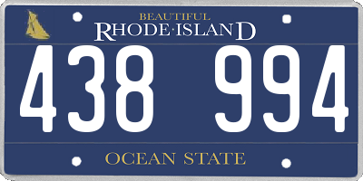 RI license plate 438994