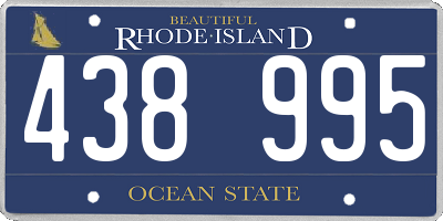 RI license plate 438995