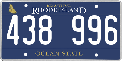 RI license plate 438996