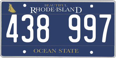 RI license plate 438997