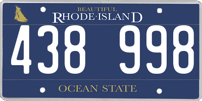 RI license plate 438998