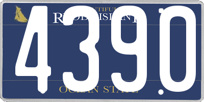 RI license plate 4390