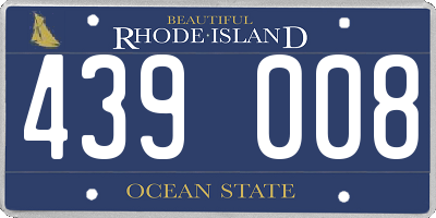 RI license plate 439008