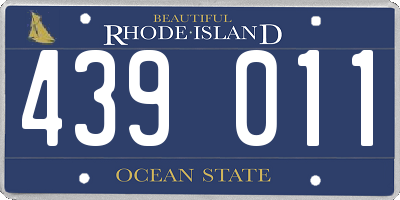 RI license plate 439011