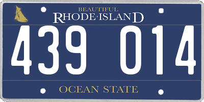 RI license plate 439014
