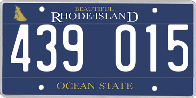 RI license plate 439015