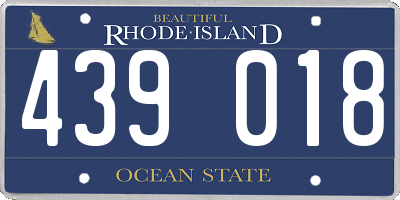 RI license plate 439018