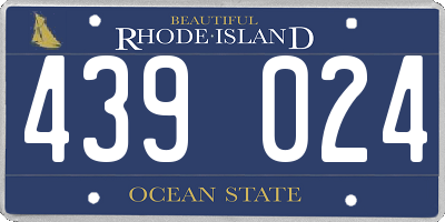 RI license plate 439024