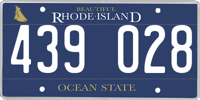 RI license plate 439028