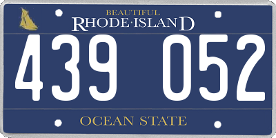 RI license plate 439052