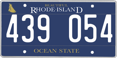 RI license plate 439054
