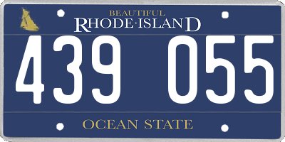 RI license plate 439055