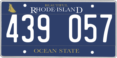 RI license plate 439057