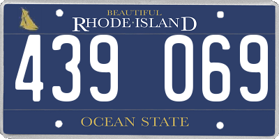 RI license plate 439069